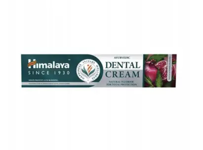 Himalaya Dental Cream pasta do zębów Ayurvedic 100g i 50g z naturalnym fluorem na całkowitą ochronę.