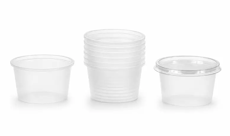 Zestaw pojemnik + pokrywka na sos PP 80 ml 100 szt