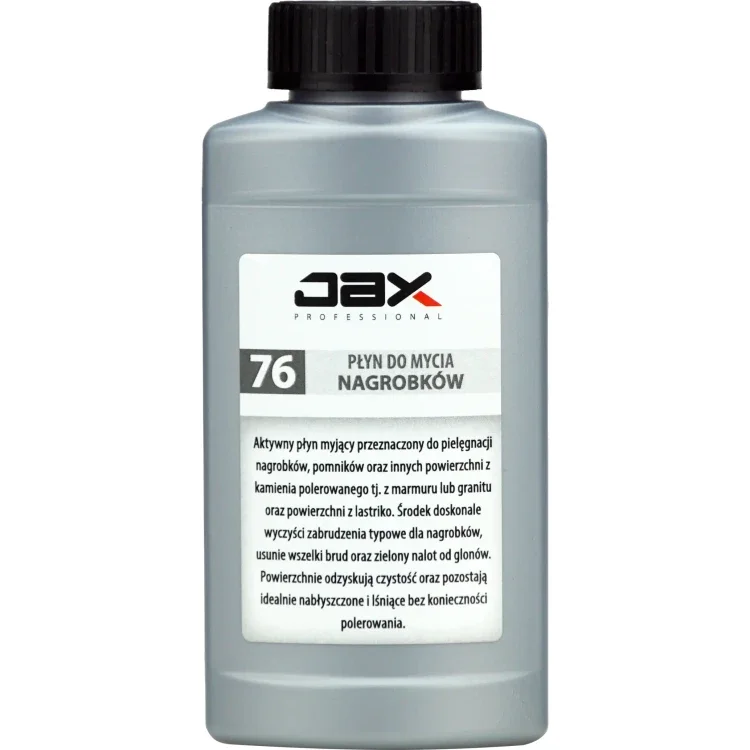 JAX Professional 76 płyn do mycia nagrobków 250ml w szarej butelce z czarną zakrętką