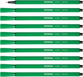 Cienkopis Donau D-fine 0,4mm zielony z czarną końcówką
