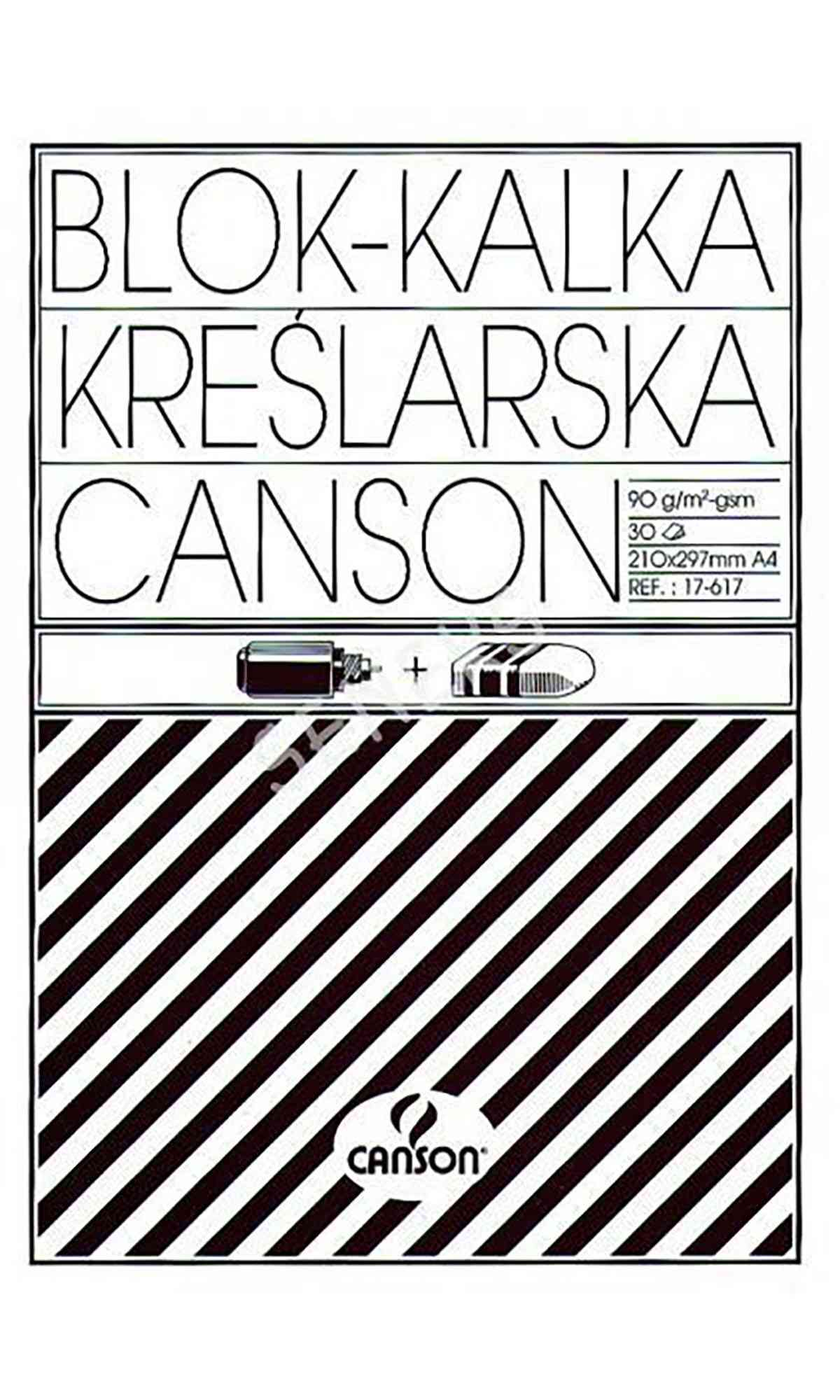 Kalka kreślarska Canson A4 90g/m2, 100 arkuszy w opakowaniu
