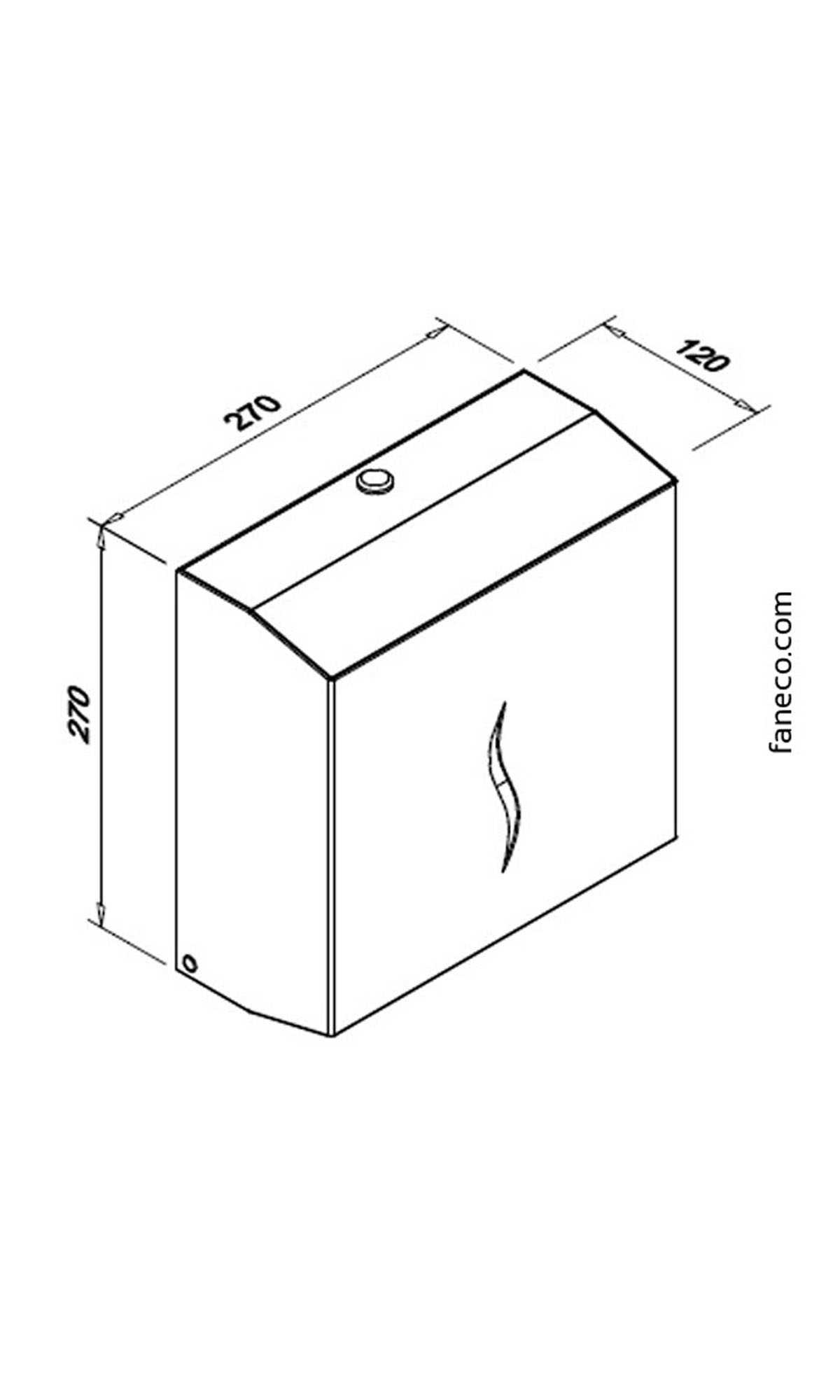 Pojemnik na ręczniki papierowe w listkach typu ZZ, wykonany jest z polerowanej stali nierdzewnej. Bardzo prosty w obsłudze i łatwy w konserwacji. Wyposażony jest w zamykaną kluczykiem komorę na ręczniki oraz wizjer do kontrolowania ilości ręczników w p...