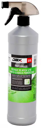 JAX Płyn do szyb Profesional 1L spray szary pojemnik z czarnym rozpylaczem do czyszczenia szyb