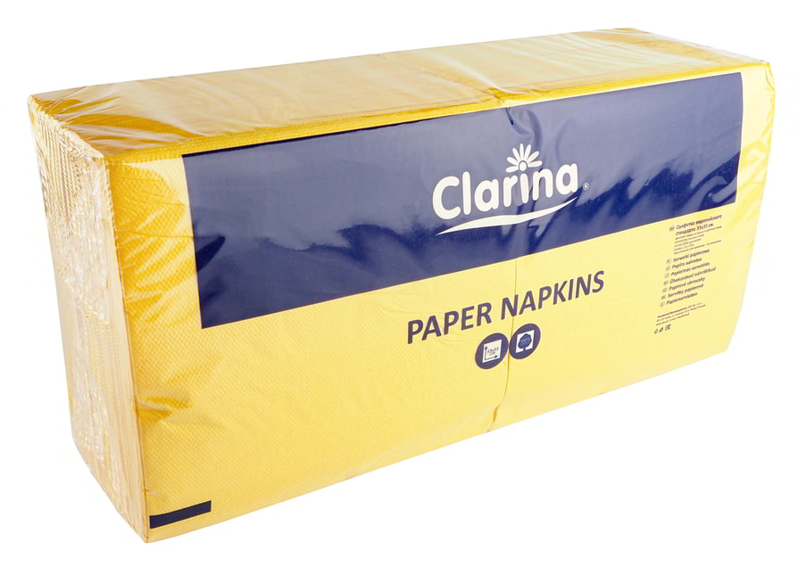 Serwetka papierowa Clarina 33x33 cm pomarańczowa 500 sztuk w opakowaniu