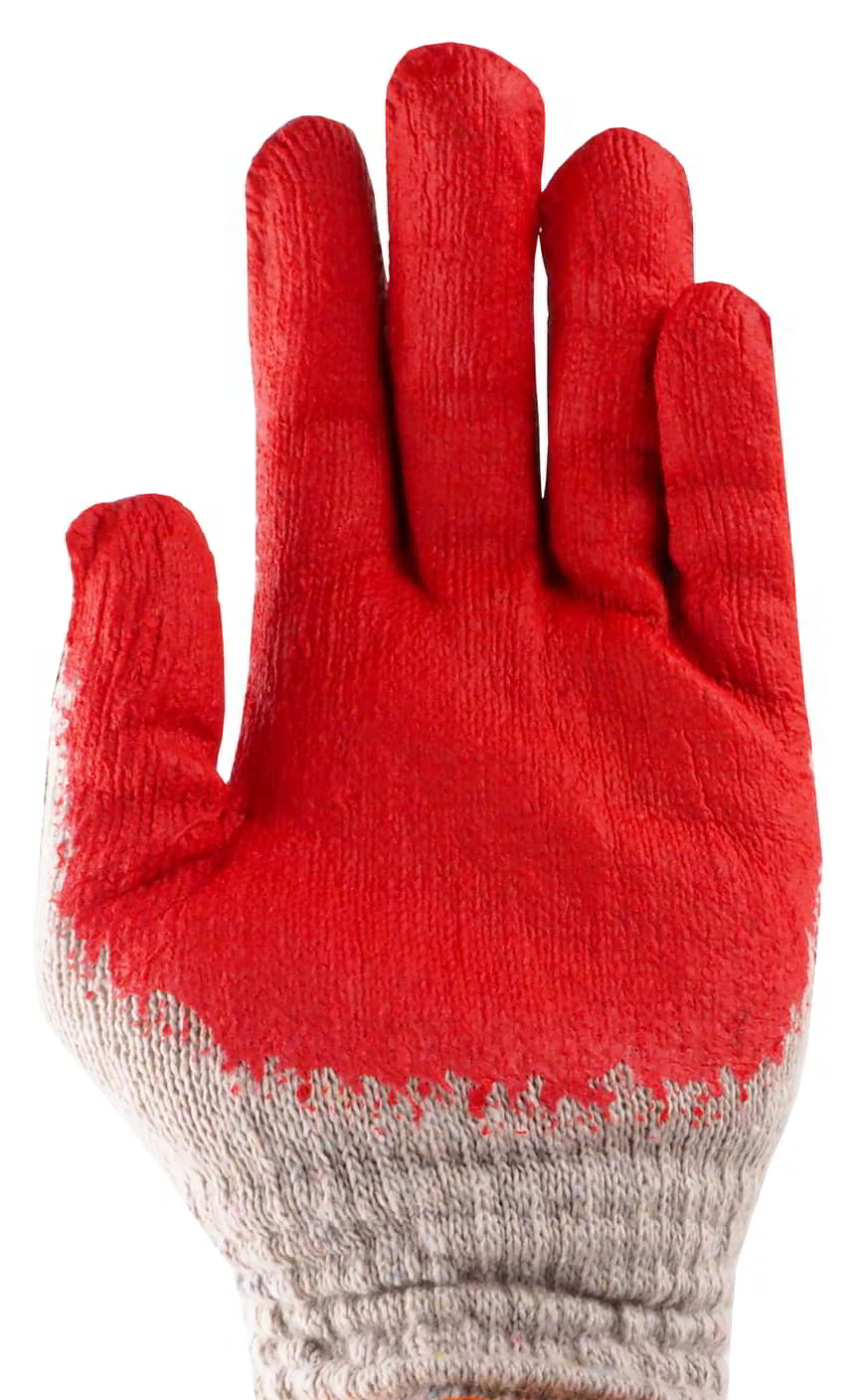 Rękawice ochronne WAMPIRKI 1para z dzianiny powlekane gumą Rękawice robocze, wampirki powlekane są gumą od strony chwytnej oraz zakończone ściągaczem. Dobrze sprawdzają się przy pracach domowych, ogrodowych, szlifierskich, budowlanych i wielu innych.