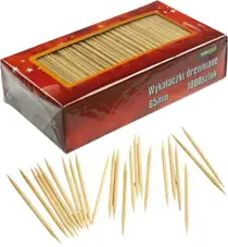 Wykałaczki drewniane w kartoniku 1000sztdługość 65mm