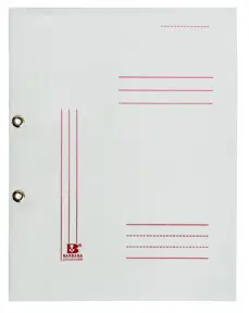 Skoroszyt oczkowy w formacie: A4, wymiary: 255x310mm. Wykonany z wysokiej jakości bezkwasowej tektury. Gramatura: 250-280g. Pełna strona tytułowa, plastikowy docisk dokumentów zabezpiecza przed skaleczeniem.