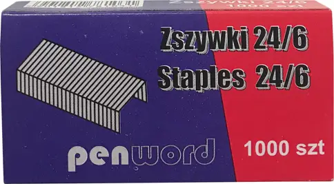 Zszywki biurowe 24/6 Penword 1000 sztuk w opakowaniu
