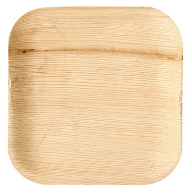Talerz kwadratowy z liścia palmowego Pure 18x18 cm, zestaw 25 sztuk, biodegradowalny