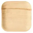 Talerz kwadratowy z liścia palmowego Pure 18x18 cm, zestaw 25 sztuk, biodegradowalny