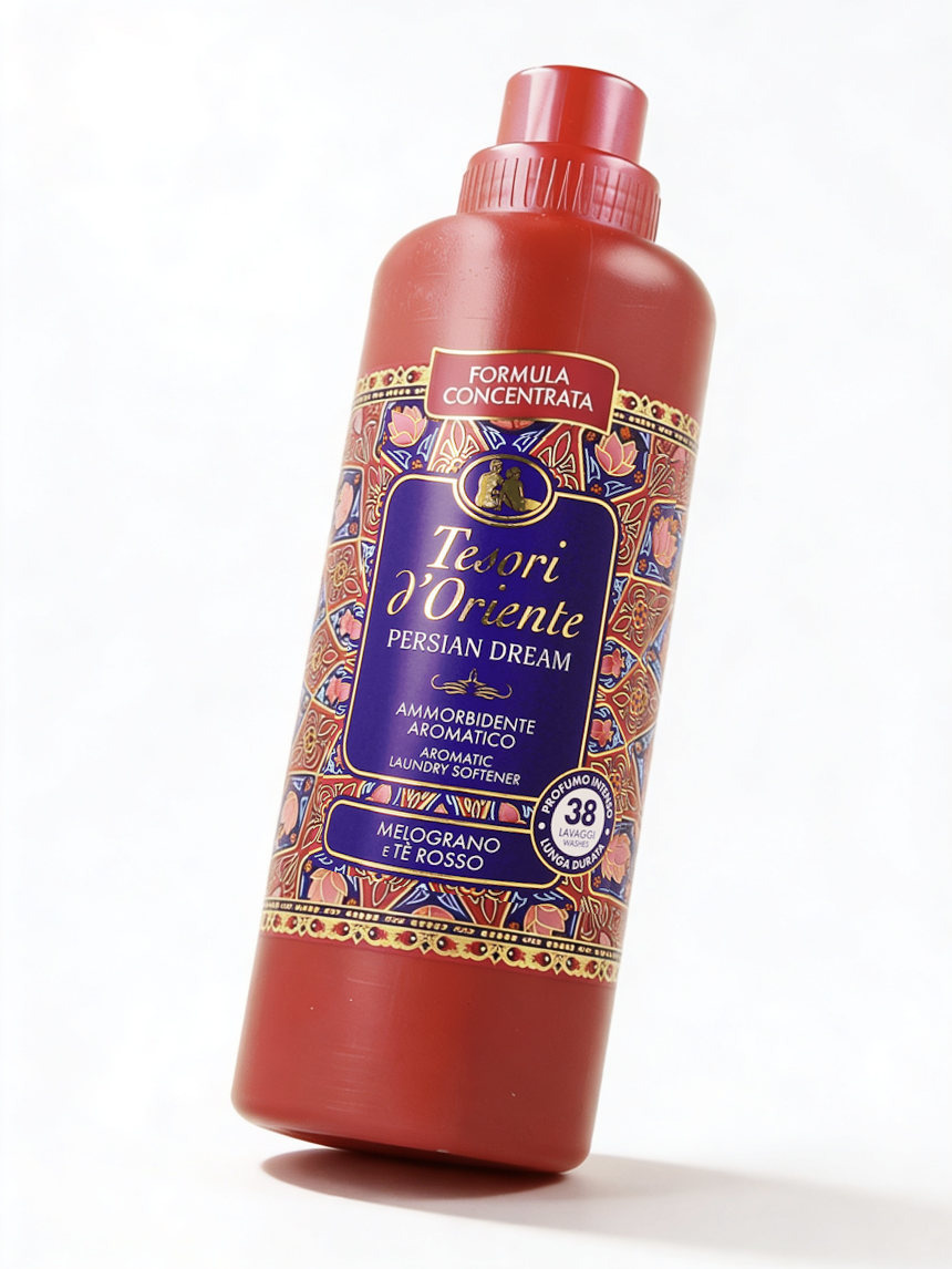 Płyn do płukania Tesori d'Oriente Persian Dream 760ml w profilu na białym tle.
