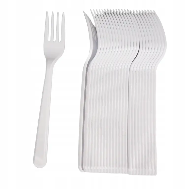 Widelec Superior biały 17,5cm z tworzywa, opakowanie 50 sztuk