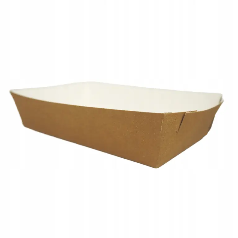 Tacka Łódka KRAFT Składana + nadruk  8,5x15x5cm 100szt