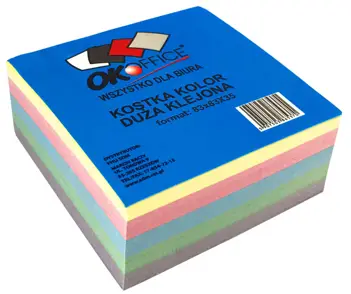 Kostka biurowa kolor klejona 83x83x35