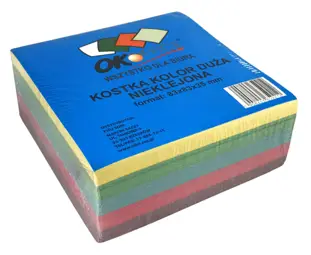 Kostka biurowa kolor nieklejona 83x83x35