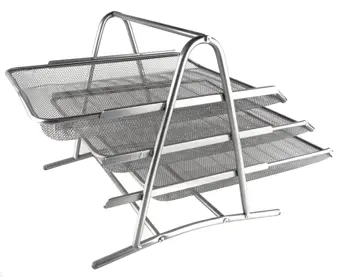 Szuflada półka biurowa  3 szt  Siatka srebrna