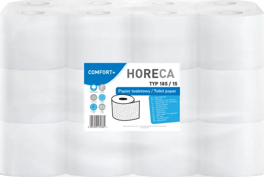 Papier toaletowy HORECA COMFORT+ 24 rol 2 warstwowy długość rolki 20mb / 1,28kg - widok alternatywny