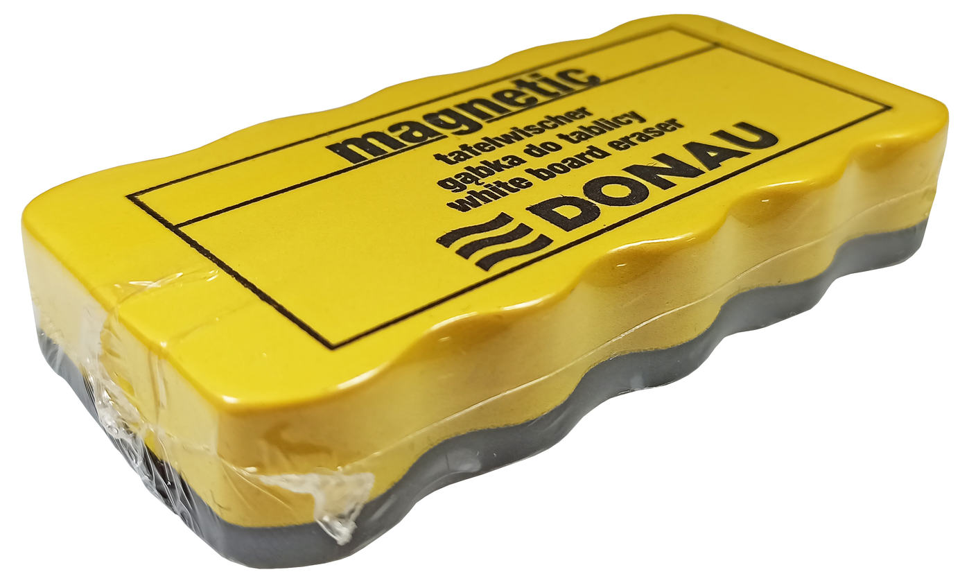 Ścierak z magnesem przeznaczony do tablic suchościeralnych. Opakowanie: folia.