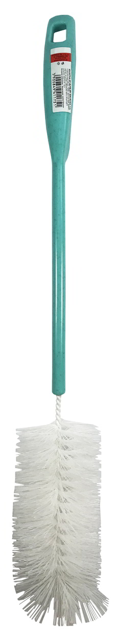 Szczotka idealnie nadaje ię do mycia butelek, słoików, wazonów. Przy użyciu detergentów lub samej wody doskonale usuwa zabrudzenia. Zastosowany kształt powoduje, że idealnie leży w dłoni. Długość: 34 cm,

