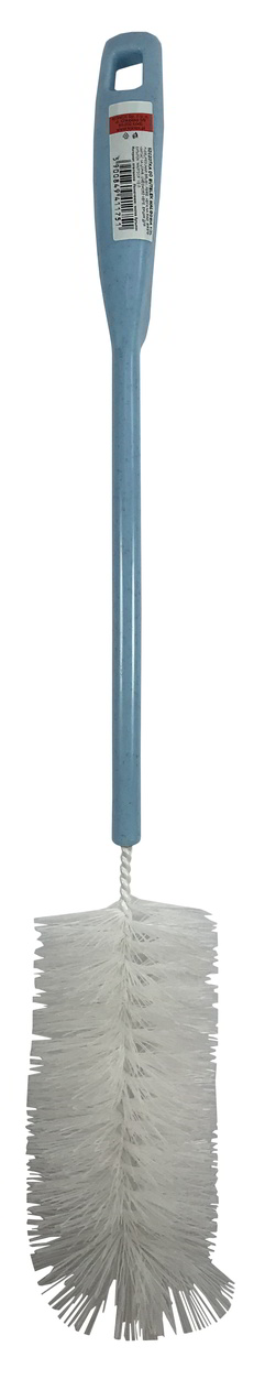 Szczotka do butelek Małgosia z niebieską rączką i białą główką do czyszczenia, długość 34 cm
