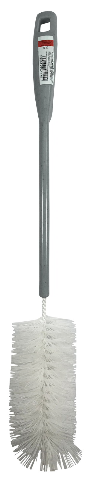 Szczotka do butelek Małgosia z szarą rączką i białą główką do czyszczenia, długość 34 cm
