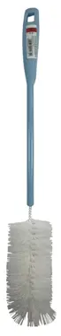 Szczotka do butelek Małgosia z niebieską rączką i białą główką do czyszczenia, długość 34 cm