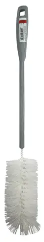 Szczotka do butelek Małgosia z szarą rączką i białą główką do czyszczenia, długość 34 cm