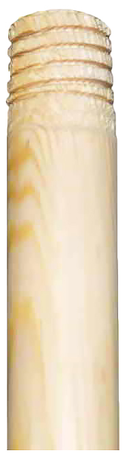 Kij drewniany 120 cm z gwintem w drewnieSOSNA POLSKA średnica 25mm Tradycyjny, niezwykle trwały kij drewaniany z uniwersalnym gwintem. Produkt wykonany z drewna sosonowego. Długość: 120cm.