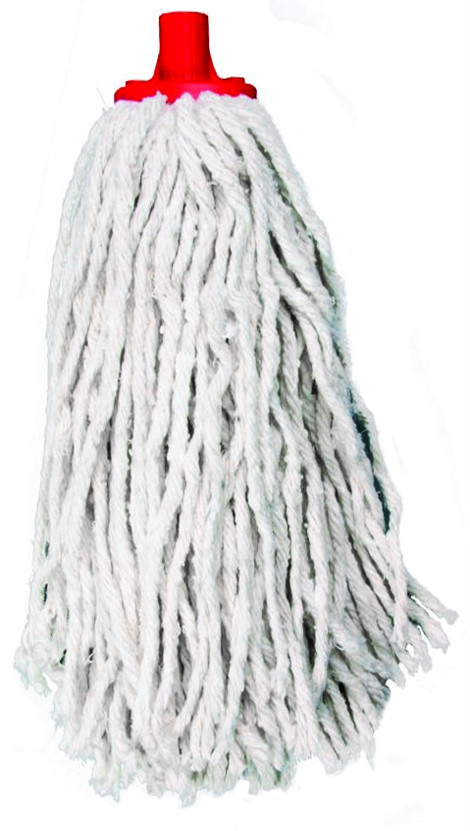Mop sznurkowy bawełniany 280 g 37 cm z czerwonym mocowaniem gwintowym
