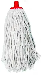 Mop sznurkowy bawełniany 280 g 37 cm z czerwonym mocowaniem gwintowym