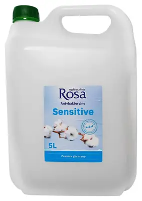 Mydło w płynie do rąk Rosa Sensitive białe 5L