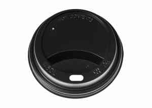 Pokrywka plastikowa czarna do kubka 100ml, średnica 64mm, opakowanie 100 sztuk