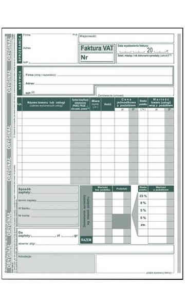 Druki akcydensowe przeznaczone do wypełniania, wykorzystywane w czynnościach urzędowych, handlowych. Niezbędne w funkcjonowaniu firm, urzędów i innych jednostek zgodnie z obowiązującymi normami prawnymi.
