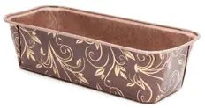 Foremka Papierowa PLUMPY 158x55x52 Brązowa - Złoty wzorek 1sz