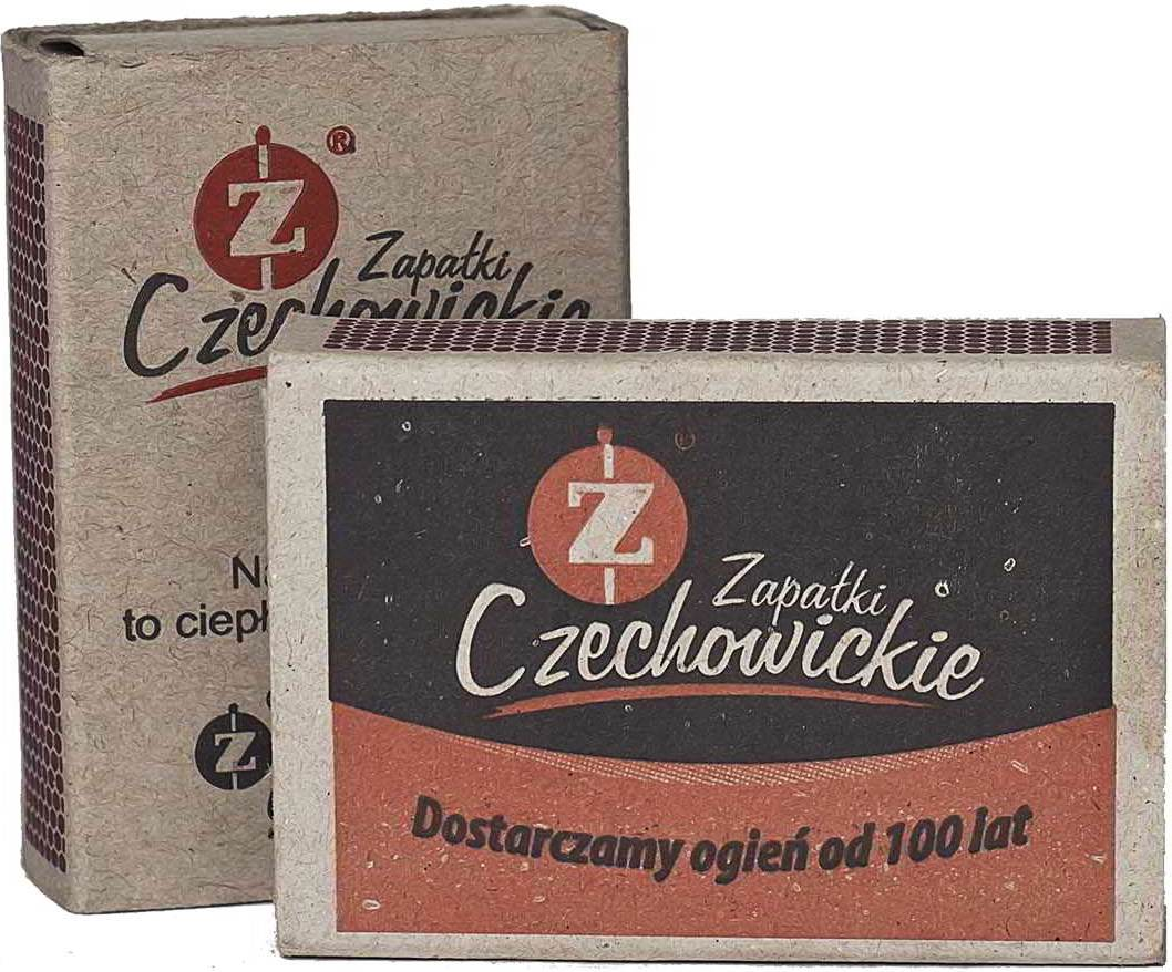 Zapałki 10 pudełeczek kartonowych Czechowickie w opakowaniu zbiorczym z metalowym paskiem zapalnym