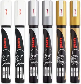 Marker/Pisak Kredowy UNI PWE-17K Biały/Złoty/Srebrny