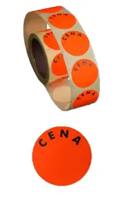 Naklejka cenowa okrągła
