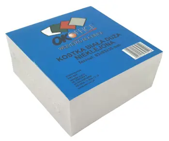 Kostka biurowa biała nieklejona 83x83x35