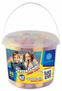 Kreda Jumbo 20szt Wiaderko ASTRA FUN