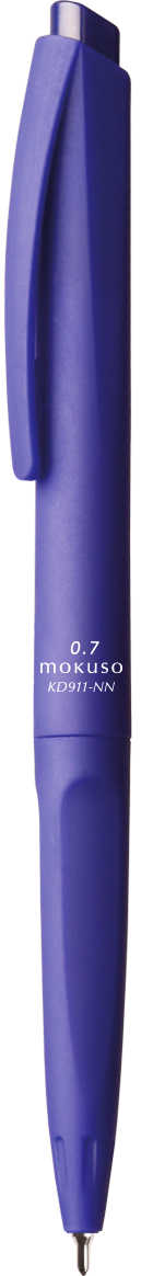 Długopis Mokuso 0,7mm niebieski z metalowym klipem i olejowym wkładem.