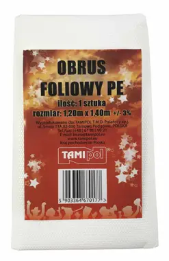 Obrus foliowy 120/140  BIAŁY
