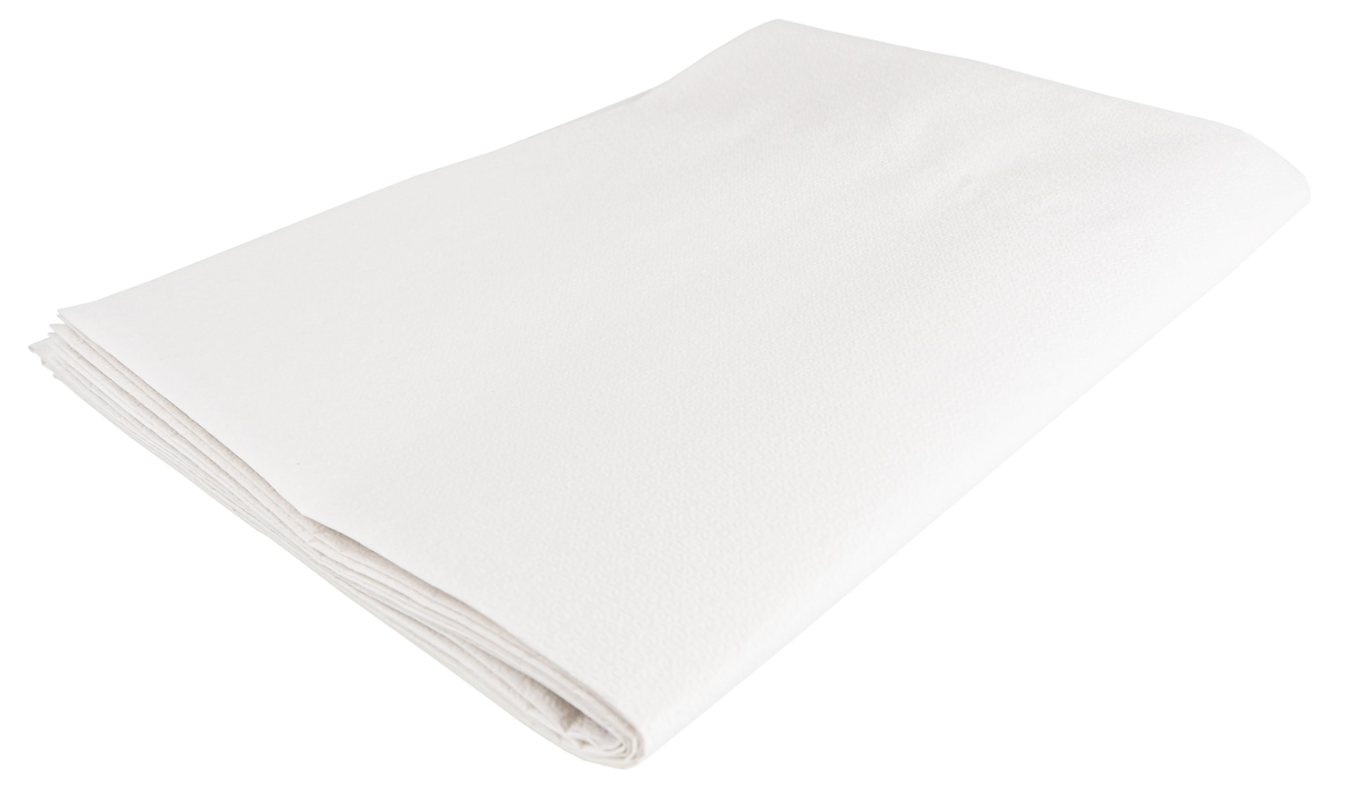 Obrus papierowy biały 100x140 cm, zestaw 3 sztuk, złożony.